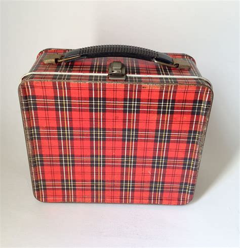 scotch plaid metal lunch box|plaid lunch box products for sale .